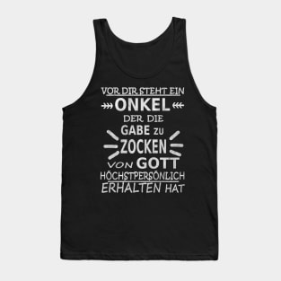 Onkel Zocken Geschenk Geburtstag Konsole Sprüche Tank Top